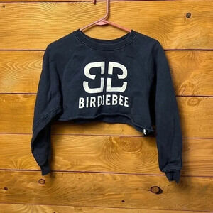 Birdiebee women’s size small long‎ sleeve half shirt.  Navy blue.